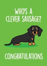 Funny congratulations card created by Thirty Mussels