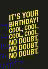 brooklyn nine Birthday Card 4122 created by Cookie Design