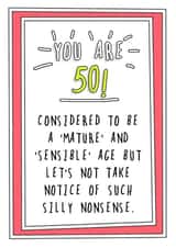 50 fifty Birthday Card 7532 created by Go La La!