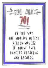 70 seventy Birthday Card 7534 created by Go La La!