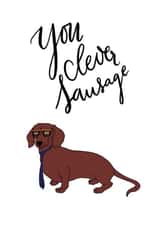 Clever sausage Card 14610 created by Letter V Prints