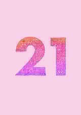 21 cool Birthday Card 13354 created by Sophia Sky