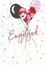Black, red and pink balloons - engagement created by Clare Joys
