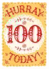 Classic 100th Birthday Card - Flowers - For Her created by Alexandra Snowdon