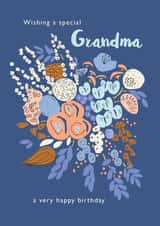 Classic Birthday Card - For Grandma - Flowers created by Rebecca Prinn