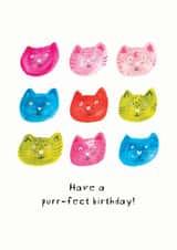 Funky Colorful Cats Birthday Card created by Sorina Bogiu