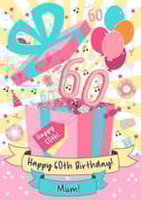 Happy 60th Birthday Mum Birthday Present Card created by Little Silverleaf