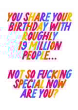 Not so special Birthday Card - Cheeky Humour created by The Marmalade Cat