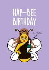 HAP-BEE BIRTHDAY. BIRTHDAY CARD created by Thirty Mussels