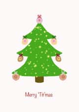 Boobs Female Christmas Card 37800 created by Emma Riches - Emma Riches Art