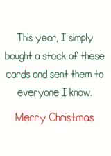 Lazy Bulk Christmas Card 12905 created by Rubber John