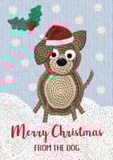 merry dog Christmas Card 25248 created by Lucy Ledger