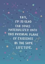 friend friends Just because Card 15684 created by Carla Letters