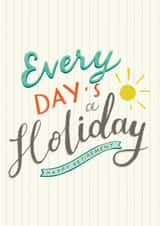 Typography inspired modern/contemporary Retirement card. created by Laura Darrington Design Ltd.