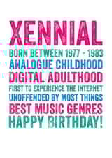 Xennial Birthday card  created by Do You Punctuate?