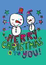 merry snowmen Christmas Card 14936 created by Alice Palace
