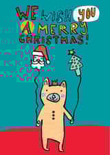 bear balloons Christmas Card 14937 created by Alice Palace