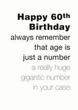 60 sixty Birthday Card 3975 created by Coulson Macleod