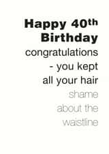 40 forty Birthday Card 3976 created by Coulson Macleod