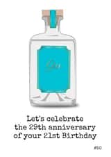 gin 50 Birthday Card 2657 created by Doodle Dot Design Co