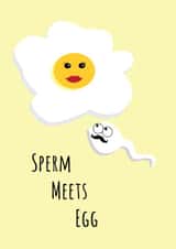 Sperm Meets Egg - Pregnancy and Fertility Card created by @Laura Lonsdale Designs