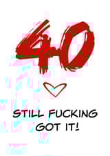 40 naughty Birthday Card 14633 created by Fefe Teale