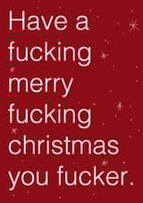 fuck fucker Christmas Card 23001 created by Vektorama