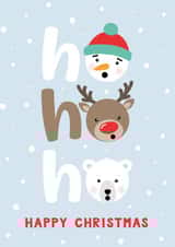 Ho Ho Ho Children's Christmas Card created by Macie Dot Doodles