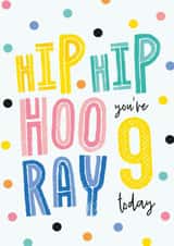 Hip Hip Hooray 10th Birthday Card 1000 created by Macie Dot Doodles