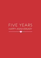 five year Anniversary Card 8818 created by Miss Shelly Designs