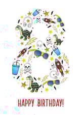 8 son Birthday Card 10473 created by Rulu