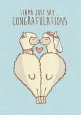 Llama Just Say Congratulations created by Tami Boyce