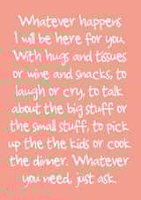 hugs help Sympathy Card 8898 created by Duckduckle Design