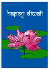 Diwali lotus Faith Card 13862 created by Hatched Art