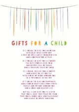 Gifts for a child card created by Joanna Miller