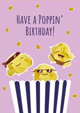 Popping Popcorn Birthday Card 15938 created by Squiggle Scribble