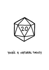 D&D dice Valentines Day Card 12093 created by Gerry Alexis