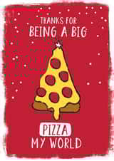 pizza xmas Christmas Card 12198 created by High Five Prints Co