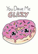 Pun Donut Valentines Day Card 40315 created by The Pun Doodler