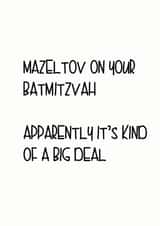 bat mitzvah batmitzvah Faith Card 5155 created by Little Lisa Designs