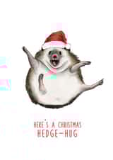 hedgehog hedgehug Christmas Card 13387 created by Beth Goodwin