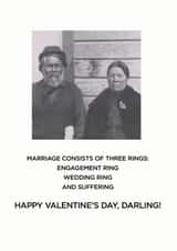 marriage rings Valentines Day Card 22602 created by Colonel I. P. Knightly