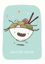 ramen im in love with you Valentines Day Card 40405 created by Camille Medina