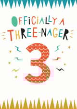 threenager 3 Birthday Card 16085 created by Dotty Black