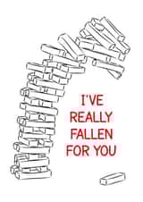 I've Really Fallen For You Jenga Anniversary Card created by Lazy Mice