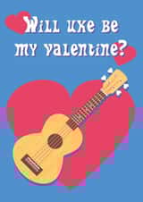 uke ukulele Valentines Day Card 31934 created by The Fidorium
