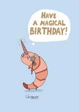 prawn uniprawn Birthday Card 10256 created by Forever Funny