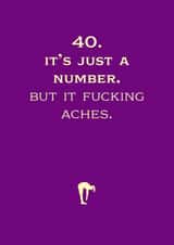 40 fucking Birthday Card 8795 created by Rusty Pencil