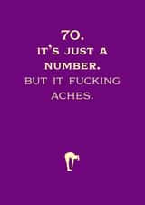 70 fucking Birthday Card 8797 created by Rusty Pencil