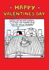 dog mood Valentines Day Card 24610 created by Off The Leash Cartoons by Rupert Fawcett